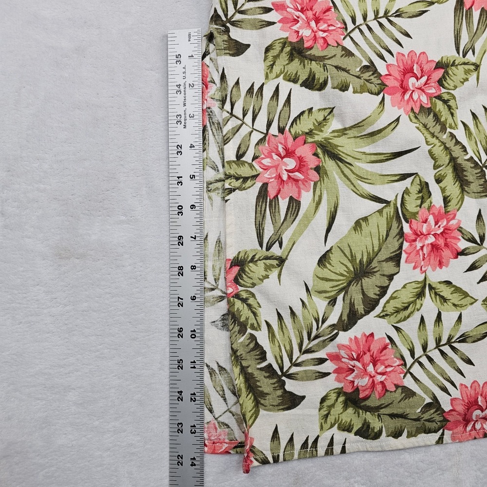 White Stag Tropical Maxi Dress M 8 10 Linen Cotton Floral Slits Resort Wear NWT - Picture 11 of 13
